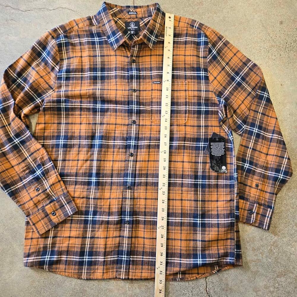 Volcom Caden Plaid Long Sleeve Flannel - New with tags ORP $65 Men's XXL - Picture 7 of 9